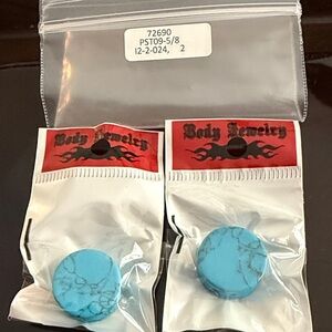 Blue Body Jewelry Plugs